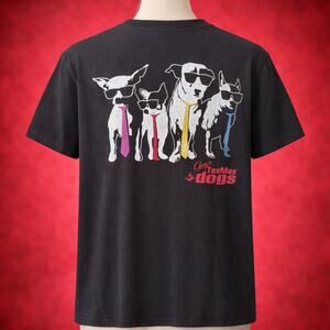 VTG Chuy’s Tex Mex Sunglass Dogs Graphic Shirt XL